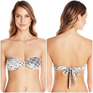 Eberjey Drifter Lolita Bandeau Bikini Top Tie Back Swimwear Women's Size Small